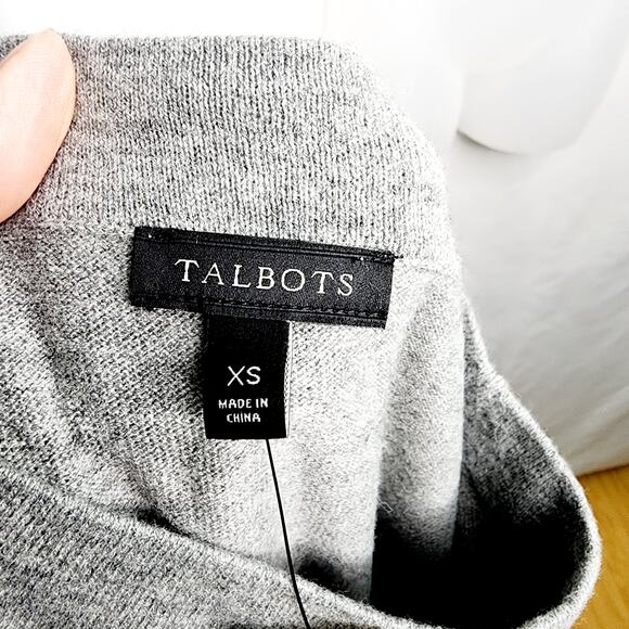 Talbots Gray Wooly Sheep Crewneck Long Sleeve Women's Sweater Size XS NEW - Picture 3 of 12